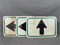 Group of 3 Metal PEI Highway Signs