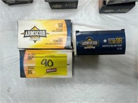 (3) BOXES OF ARMSCOR TCM9R JHP 39 GR, 50 ROUNDS