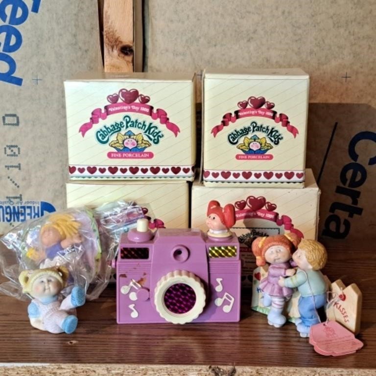 Cabbage Patch Figurines, Toy Camera