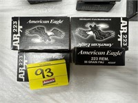 (5) BOXES OF AMERICAN EAGLE 223 REM 55 GRAIN FMJ,