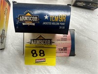 (2) BOXES OF ARMSCOR TCM9R JHP 39 GR, 50 ROUNDS