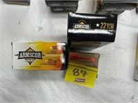 (2) BOXES OF ARMSCOR 22 TCM JHP 40 GR, 50 ROUNDS,