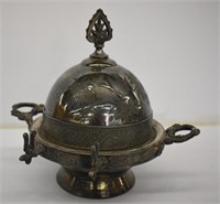 VICTORIAN BUTTER KEEP - SILVERPLATE - MERIDEN