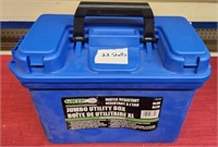 Jumbo utility box, water resistant, measures 15hx