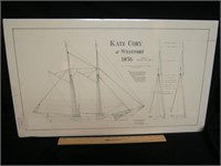 1856 ''KATE CORY'' WHALING SHIP PLANES