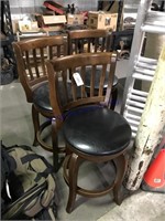 SET OF 3 SWIVEL CHAIRS, SEAT HEIGHT IS 23"
