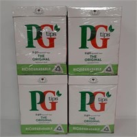 4 BOXES OF 240 PLANT BASED PYRAMID TEA BAGS PG
