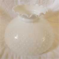 Milk glass hobnail style lamp shade