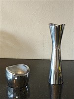 Nambe Studio Bud Vase & Candle Holder