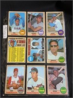 9- 1968 TOPPS CARDS