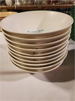 10 Plastic White Bowls