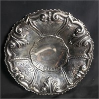 Ornate 800 silver 252 g.  footed centerpiece dish