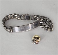 Tiffany Co sterling I Love New York pin & bracelet