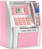 2024 ATM Piggy Bank  Debit Card  Pink Standard