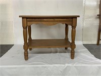 WOODEN TABLE WITH SHELF