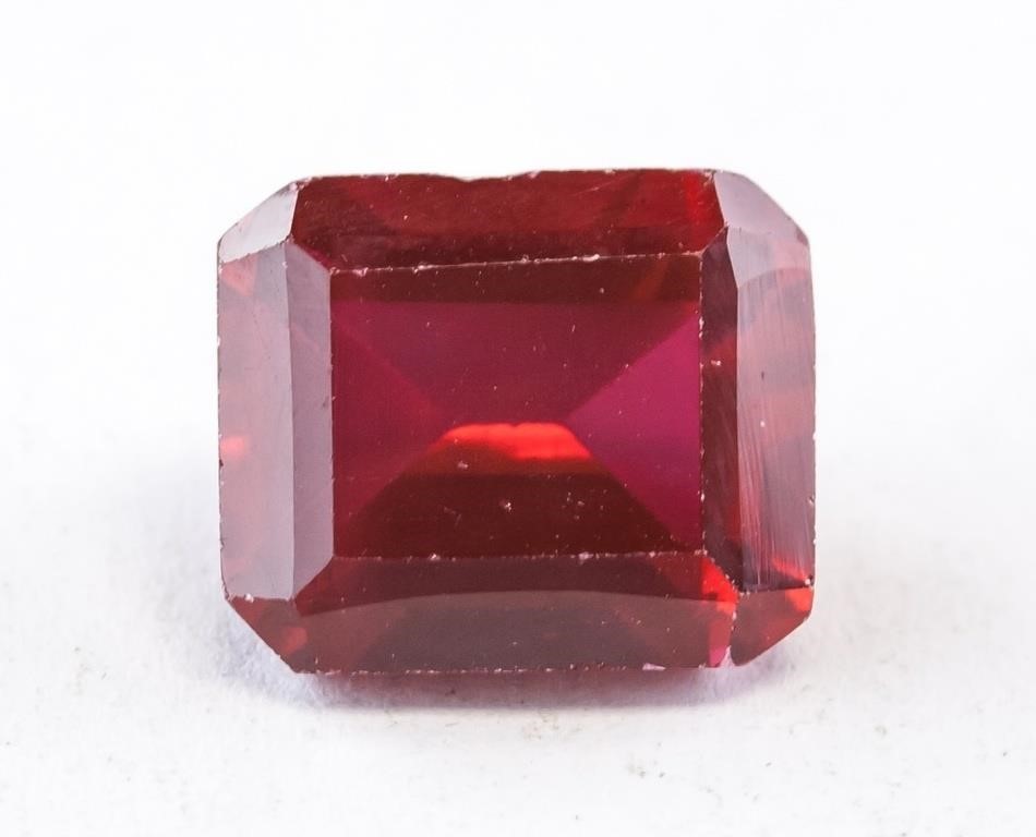 14.15ct Emerald Cut Red Ruby GGL Certificate