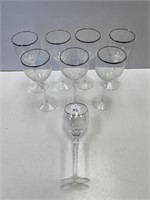 LENOX 7 5/8" ARIA PLATINUM WINE STEMS SET OF 10