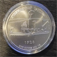 One Ounce Silver Round: Steamboat Willie