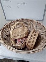 Group of wicker baskets