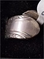 Triple silver plated size 8 spoon ring
