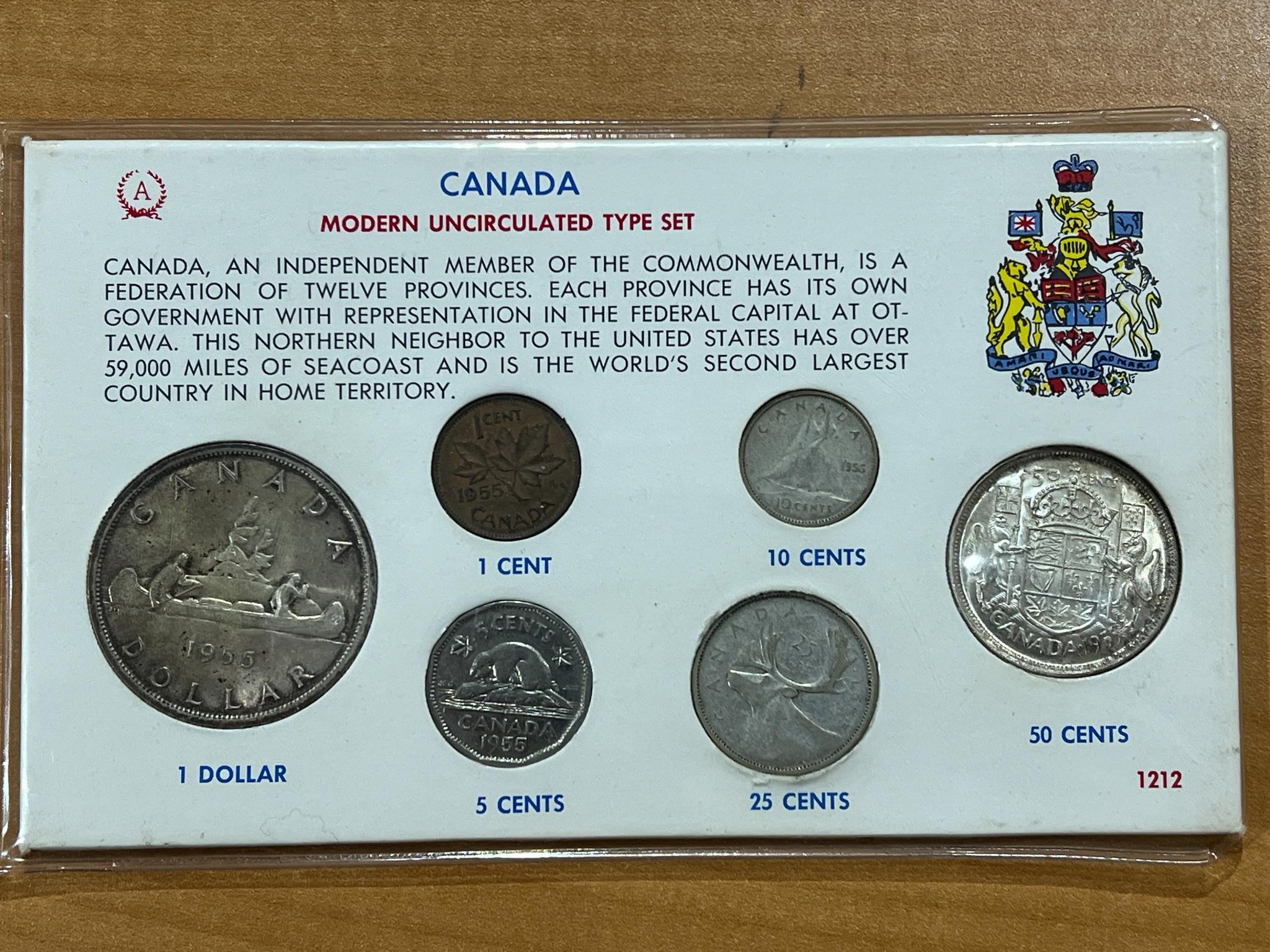 1955 Cdn Silver Coin Set- VF-UNC