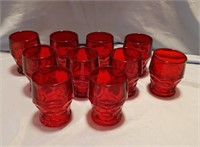 Vintage Ruby Juice Glasses