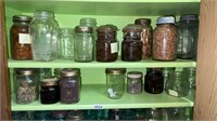 Two Shelves Canning Jars w/Contents