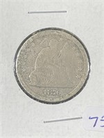 1876 SEATED LIBERTY QUARTER