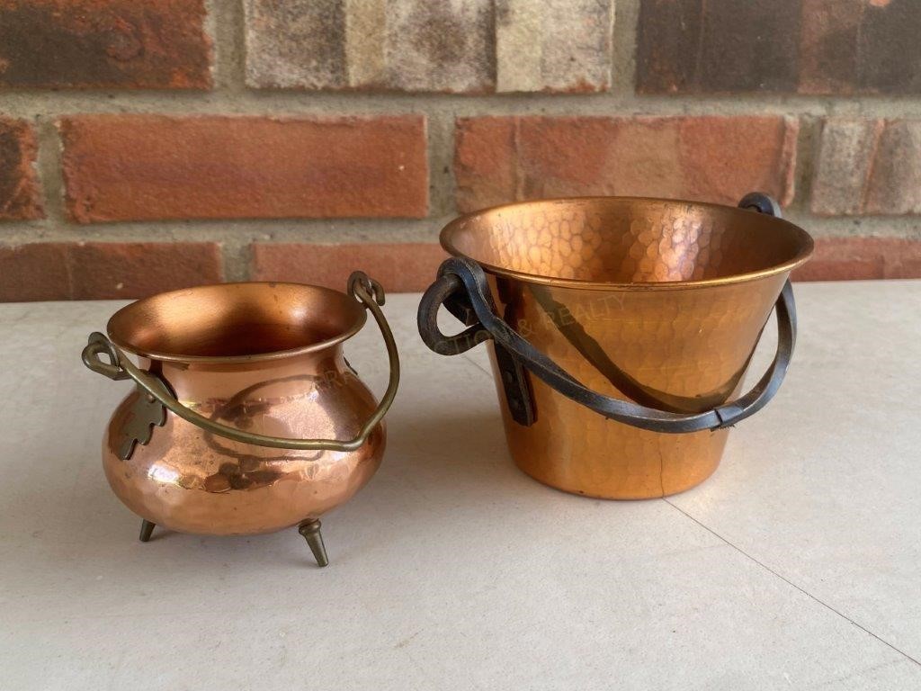 Copper Bucket & Cauldron