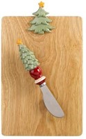 Wood Cutting Board with Cheese Spreader