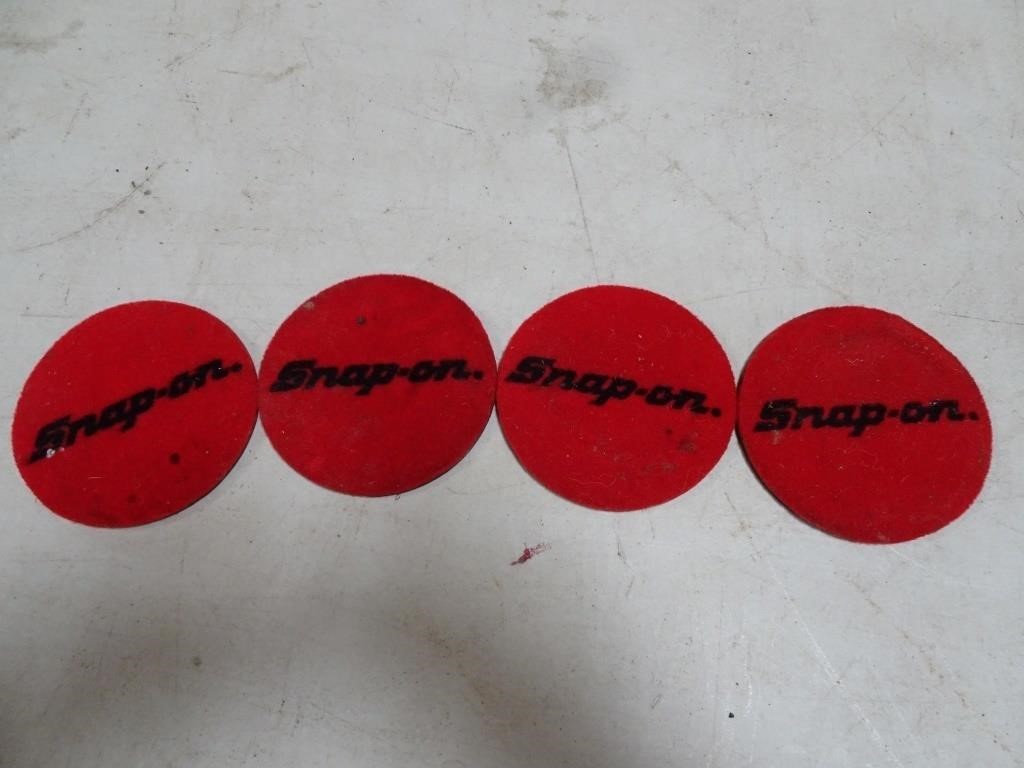 Lot of 4 Snap On Rug Drink Coasters