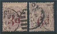 GREAT BRITAIN #94-95 USED FINE