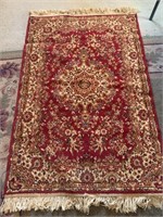 36"x53" red oriental area rug