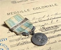 France Medaille Coloniale Maroc With Certificate