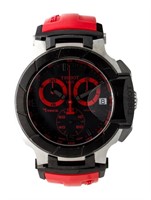 Tissot T-race Black Dial Pvd Qtz Ss Watch 46mm