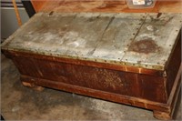 Antique Trunk with Metal Top