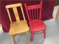 TWO VINTAGE  CHILDREN'S CHAIRS
