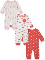 Princess Baby Girl's Cotton Coveralls