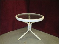 SMALL GLASS TOP OUTDOOR TABLE