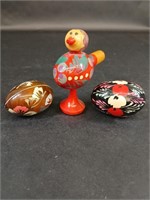 Set of Three Pysanka Hand Painted Eggs