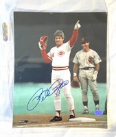 Pete Rose autographed photo 10" x 8”