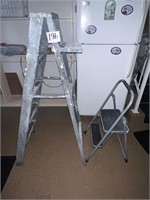 Lot of 2 Ladders Step Ladder