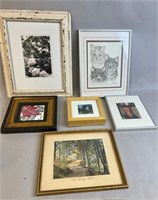 WALLACE NUTTING AND OTHER SMALL FRAMED PRINTS