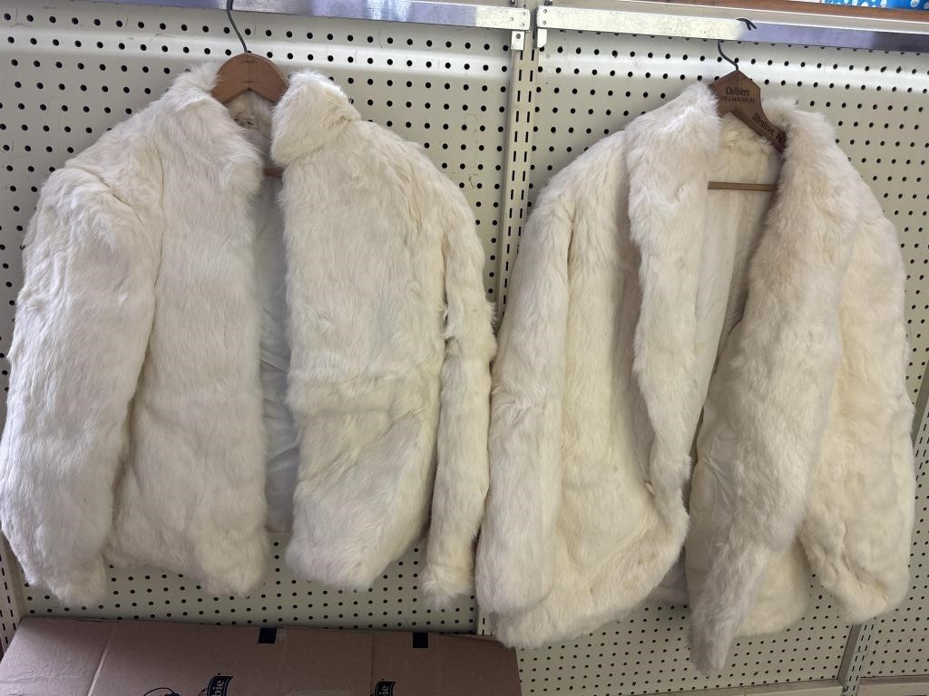 Vtg Genuine Rabbit Fur Jackets Large & XL