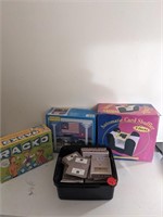 Game Lot Automatic Card Shuffler w/ Cards & More
