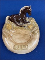 Vintage Ceramic Horse ashtray 10”x 8-3/4”