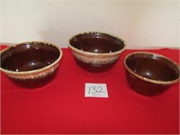 3-STONE BOWLS W/ MAPLE LEAF