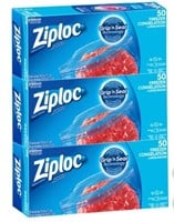 Ziploc Brand Large Freezer Bags, 3 Packs Of 50 ^