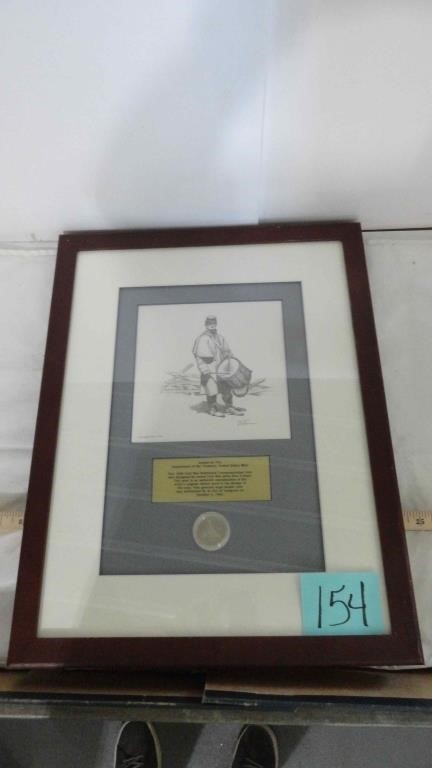 Framed Dept of Treasury US Mint – 1985 Civil War