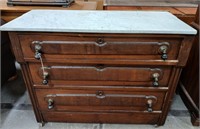 Three Drawer Marble top Chest